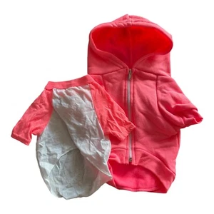 Dog T-shirt And Sweatshirt Hoodie Small 10 Pounds Talk To The Paw Pink New - Picture 1 of 6