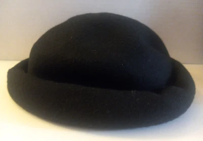 Sombrero Bowler Major Wear Negro 100% Lana Talla Única Hecho a Mano Inglaterra Foto 1 de 4