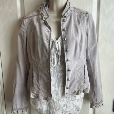 White House Black Market Lt Gray Corduroy Jacket - Image 1 of 4