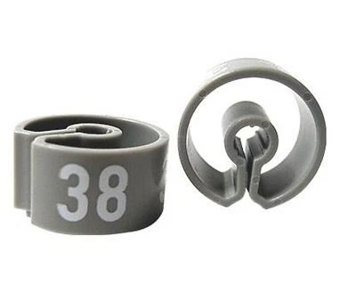 AGENTUR WERNER KUHLINS 25 Stk Tex-Clip® grau Größenreiter, Größenauszeichnung für Textilen, Größenringe