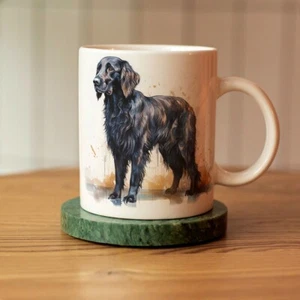 Flach beschichtet Retriever Kaffeebecher Tasse Aquarell Kunst Design Neu 11 Unzen - Bild 1 von 3