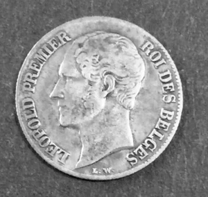 Belgique - Léopold Ier - Rare Monnaie de 20 Centimes 1852 Avec Point (2) - Imagen 1 de 2