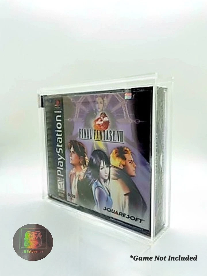 PlayStation 1 PS1 DOS DISCOS Videojuego 4mm Acrílico Estuche Protector RESISTENTE A LOS RAYOS UV Foto 1 de 2