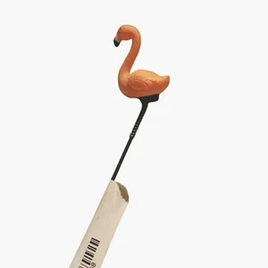 Miniature Flamingo Garden Pick floral Stake Decor 12 inch - Picture 1 of 10