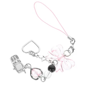 Cute Phone Strap Heart Shape Phone Case Charm Bowknot Phone Chain And Charm - Zdjęcie 1 z 12