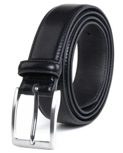 Cinturón de cuero informal para hombre para vaqueros caquis correa de cuero de vestido - Imagen 1 de 9