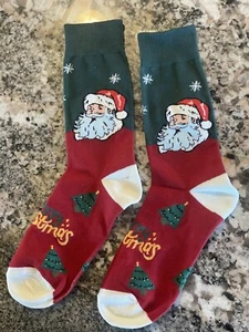 Christmas Santa Claus with Christmas tree US Size Men 7-12 BRAND NEW! - Picture 1 of 2