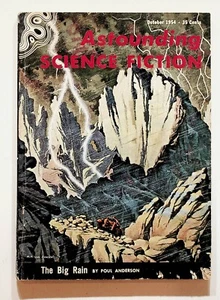 1954 October Astounding Science Fiction Magazine The Big Rain Poul Anderson - Picture 1 of 4