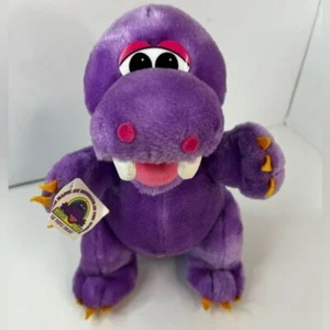 1993 Cousin Clyde Purple Pink Dinosaur Dino Stuffed Animal Plush Toy Vintage NWT - Picture 1 of 12