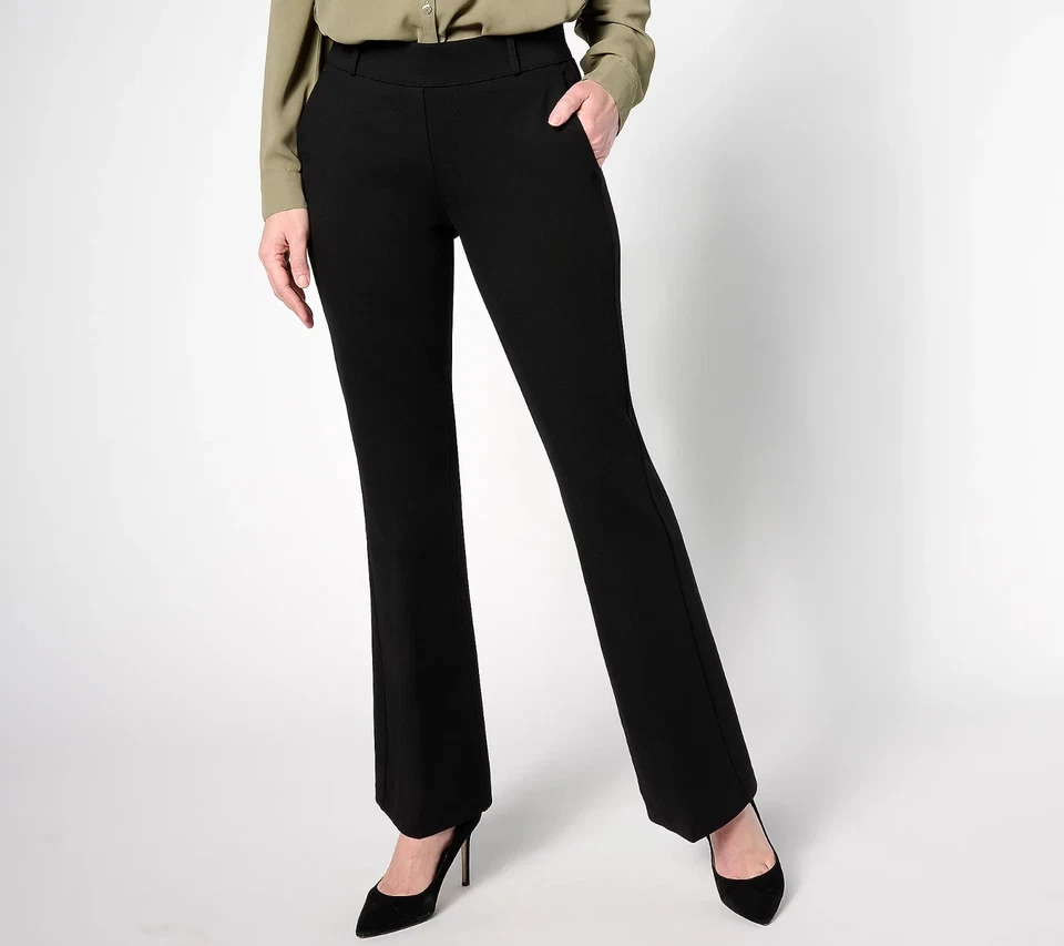 AP 2174 NYDJ 拉式喇叭腿 Ponte-黑色 S 码 — 第 1/1 张图片