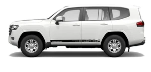 Toyota Landcruiser Rocker Side Stripe Decals Both Sides Graphics Any Series - Picture 1 of 8