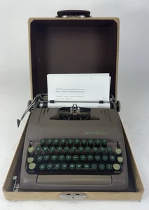 Smith Corona Sterling Portable Typewriter Serviced Working Clean w/ Case - Picture 1 of 21