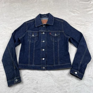 Vintage Levis Denim Trucker Jeansjacke Damen Große 80er Blau Pattentasche 77410 - Bild 1 von 9