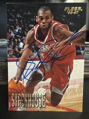 1996-97 Fleer #83 Jerry Stackhouse Signed Autograph Auto Authenticity Stamp - Image 1 of 4