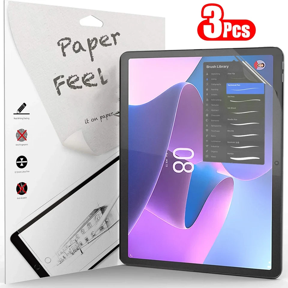 3Pc Paper Feel Like Screen Protector for Lenovo TAB M10 2nd Pro 3rd Plus 1st Gen - Image 1 of 4