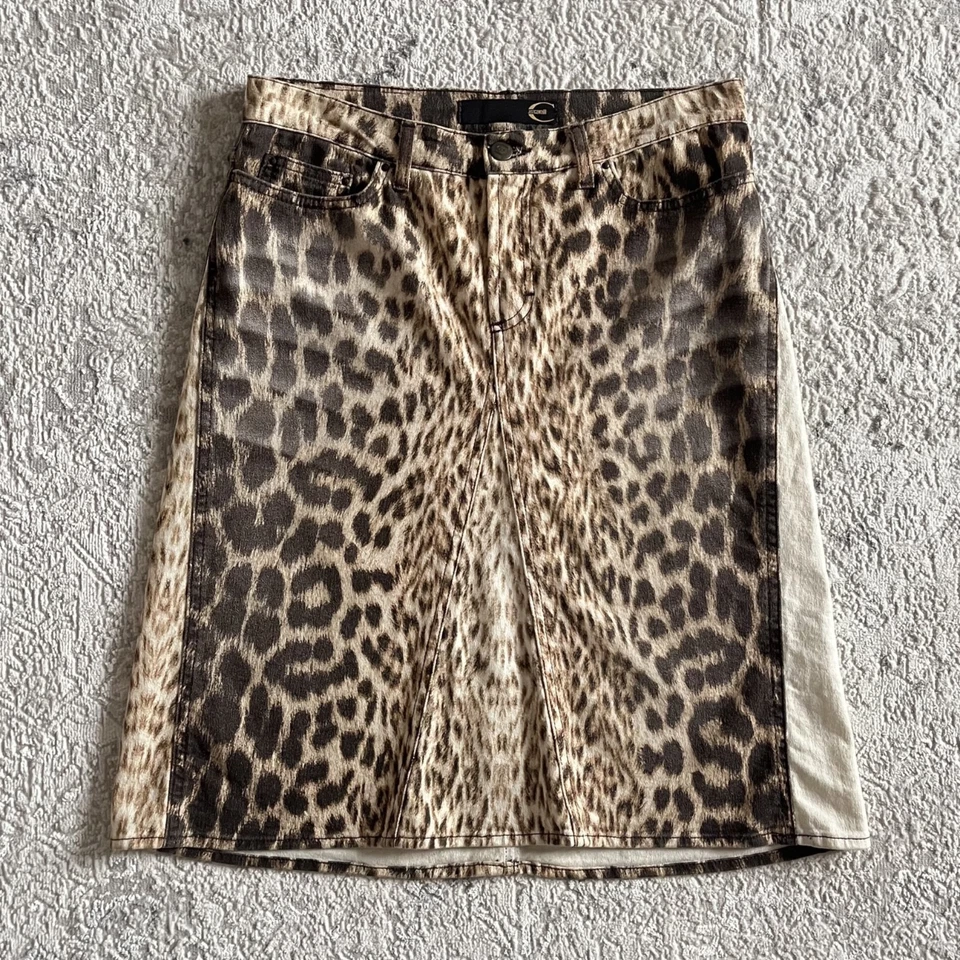 Falda Mujer Vintage Just Cavalli Estampado Animal Hecha en Italia Talla IT42 Foto 1 de 4