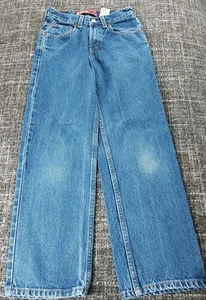 Levis 550 Boys Relaxed Fit Straight Blue Jeans Denim Size 12 Slim (24x27) - Picture 1 of 9