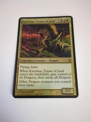 Magic the Gathering Karrthus, Tyrant Of June Commander's Arsenal 2012 Oversized - Image 1 of 4