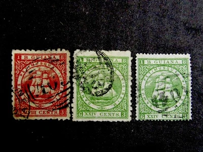 Estampilla de la Guayana Británica de nystamps # 68//71 usada $85 D5y820 Foto 1 de 2