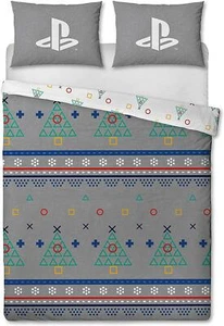 Juego de cama reversible de doble funda edredón para Sony Playstation diseño de saltador de Navidad - Imagen 1 de 2
