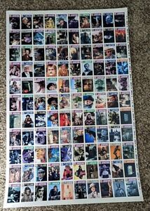 1996 DOCTOR WHO Series III Uncut Sheet - 26x40 in great condition 110 cards