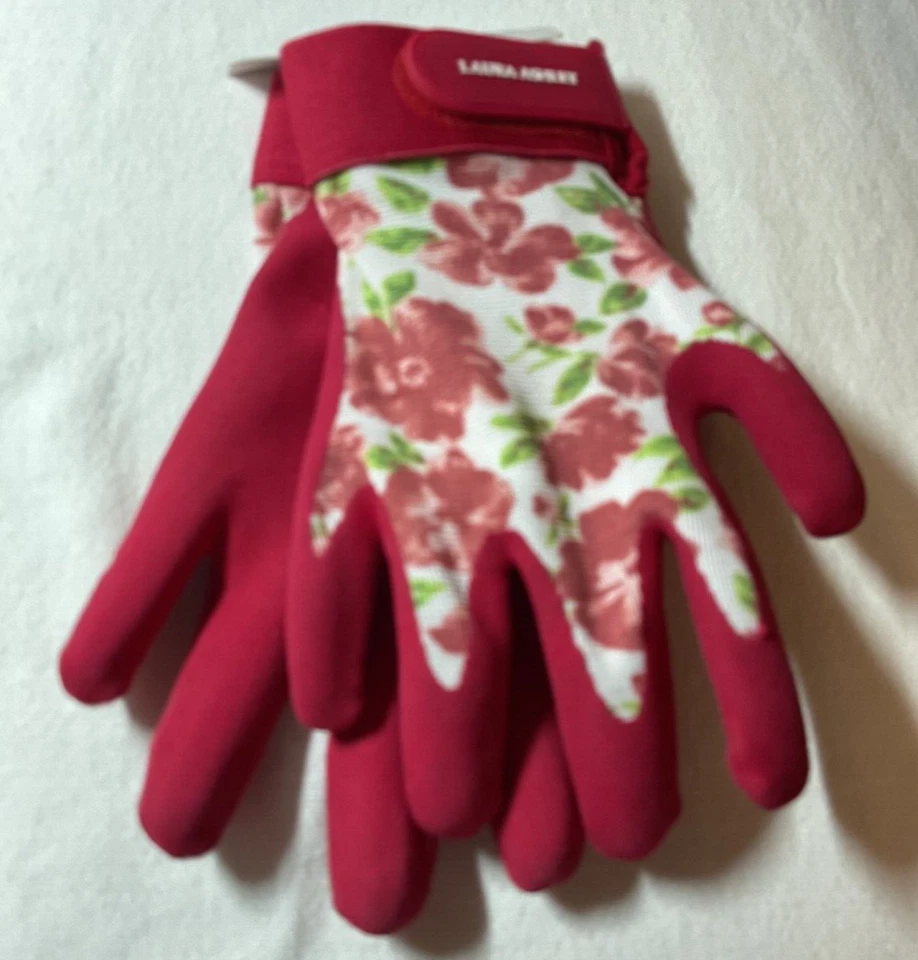 Guantes Laura Ashley Todo Clima Jardín CRESSIDA ROJO FLORAL TALLA MEDIANA NUEVO EN PAQUETE Foto 1 de 2
