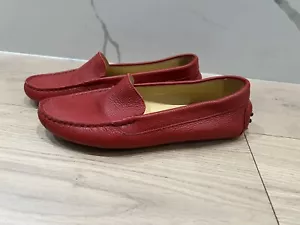 Mocasines M.Gemi Talla 37.5 The Felize Crinkle Todo Cuero Mocasín Rojo 💖 - Imagen 1 de 10