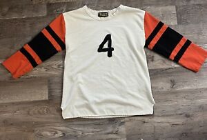 Levis LVC Sportswear T-shirt Men’s Small Med 1950's Raglan White Orange Black