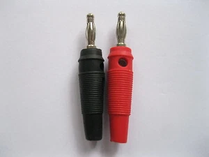 80 pcs Banana Plug Male Connector Nickel Plated Red Black 55mm 413 B New - Picture 1 of 3