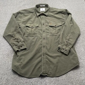 Orvis Polo Shirt XXL 2XL Green Upland Collection Chamois Flannel Long Sleeve - Picture 1 of 6