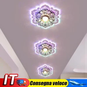 Modern LED Crystal Ceiling Lights Surface Mounted Porch Lamp (Multicolor) - Imagen 1 de 8