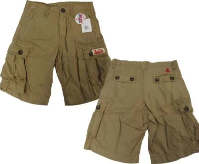 全新 波士顿红袜队 男式 尺码 30-32-34 棕褐色 卡其色 工装短裤 — 第 1/4 张图片