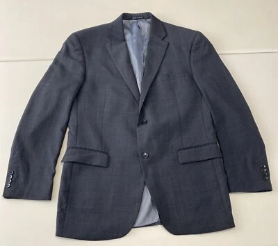 Austin Reed Mens Gray Blue Plaid Sport Coat Suit Jacket Sz 44L - Image 1 of 4