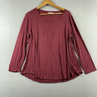 Kindred Bravely Top Womens XL Red Tshirt Viscose Maternity Ribbed Long Sleeve - Image 1 of 4