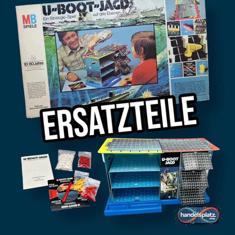 U-Boot Jagd MB Spiele - ERSATZTEILE zur Auswahl - Grundplatte Trennwand Zubehör - Bild 1 von 1