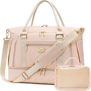 Women’s Duffel Bag Large Travel Weekender Sport Bag with Wet Pocket - Picture 1 of 8