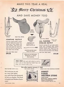 Farmy leśne Western Store Oferta świąteczna Vtg Mag Ad Promo Rochester Indiana - Zdjęcie 1 z 1