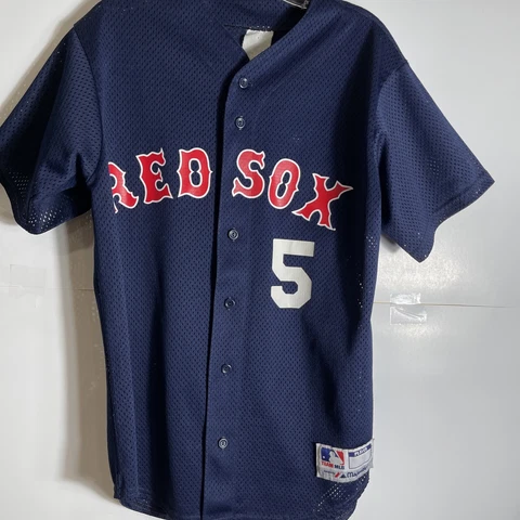 Vtg Majestic MLB Boston Red Sox Nomar Garciaparra 5 Mesh Jersey  Men’s Medium Cover