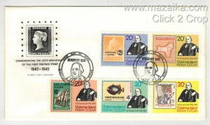PENNY BLACK SCARCE FARNAM VARIETY & SIR ROWLAND HILL STAMPS CHRISTMAS ISLAND FDC - Picture 1 of 1