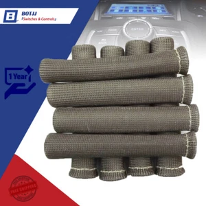 New GRAY 8PCS 1200° SPARK PLUG WIRE BOOTS HEAT SHIELD PROTECTOR SLEEVE SBC BBC - Picture 1 of 6