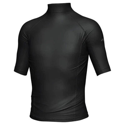 Mirage Unisex Kids Short Sleeve Lycra Fitted Rash Top Swimwear Black - image 1 of 2
