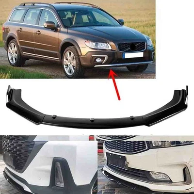 For Volvo XC70 2014 2015 2016 Front Bumper Lip Spoiler Splitter Chin Body Kit Foto 1 de 4