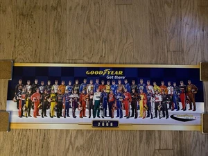 Goodyear Klasse 2008 Nascar Poster 11”x34” Fahreraufstellung - Bild 1 von 4
