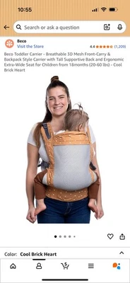 Beco Toddler Carrier with Extra Wide Seat - Toddler Carrying Backpack Style - Image 1 of 4
