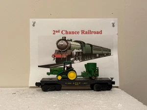 O Scale Trains Lionel Santa Fe Flat Car 9022 w/Deere Equipment and Tractor - Picture 1 of 7