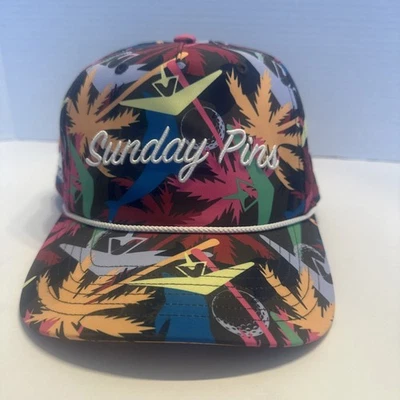 Adidas Gorra Para Hombres Snapback Floral Domingo Prendedores Cuerda TP'21 Golf Hawaiano Foto 1 de 4