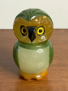 GENUINE HAND PAINTED ALABASTER OWL MADE IN ITALY BY DUCCESCHI - Picture 1 of 8