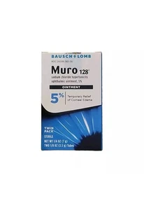 Twin Pack Muro 128 Sterile Ophthalmic 5 Percent Sodium Chloride Ointment 7/2025 - Picture 1 of 3