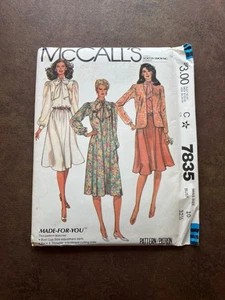 Vintage McCalls Schnittmuster 7835 Misses Jacke und Kleid Gr. 10 *ungeschnitten* - Bild 1 von 2