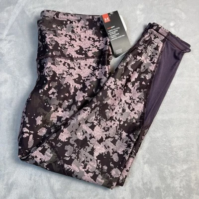 Under Armour HeatGear Leggings Womens L Pink Purple Camo 1329492 509 NWT - Image 1 of 4